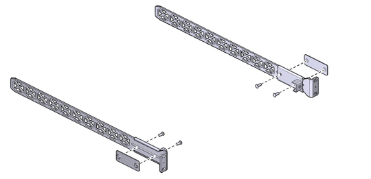 image:Figure shows the bracket and plate sandwiching to the rail