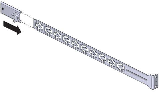 image:Figure shows the attachement bracket sliding over the long rail