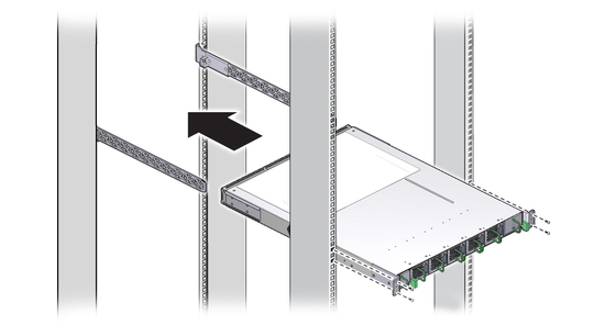 image:Figure shows the switch sliding into the rack
