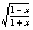 sqrt((1 - x) / (1 + x))