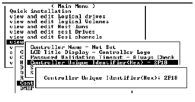 Screen capture of the Main Menu with Controller Unique Identifier<Hex>: 2F18 displayed.