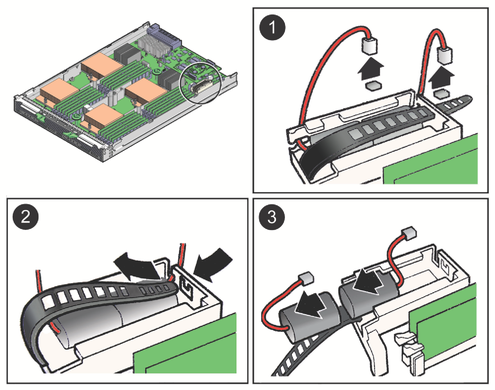 image:An illustration showing how to remove the energy storage modules.