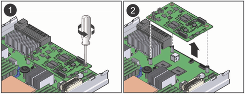 image:An illustration showing how to remove the SP board.