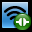 Figure that shows how the Network Status panel icon appears when an enabled wireless connection is active.