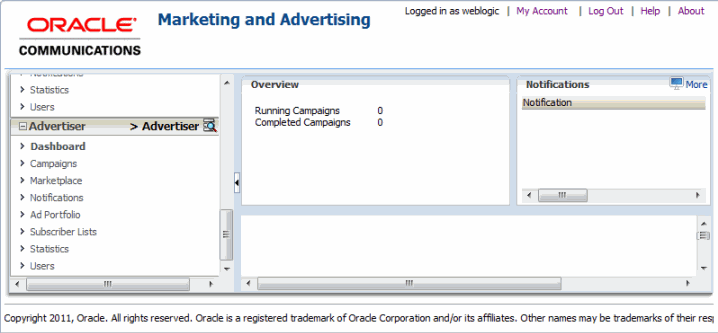 A screenshot of the Ad Space Owner dashboard
