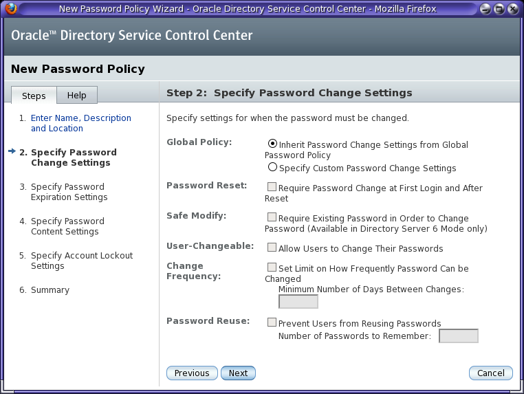 image:New Password Policy wizard in the DSCC.