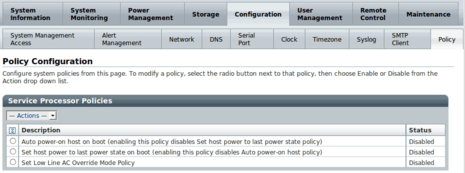 image:Screenshot of the Policy Configuration page.