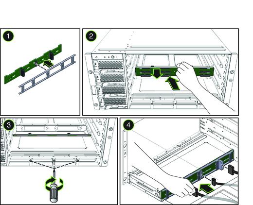 image:An illustration showing how to install the HD backplane.