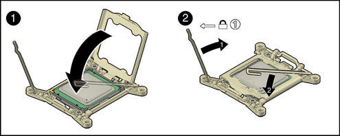 image:An illustration showing how to install a pressure frame cover assembly.
