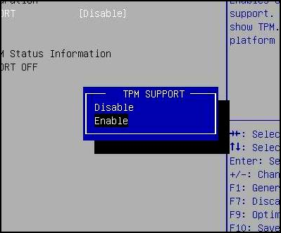 image:Graphic showing TPM dialog box screen.