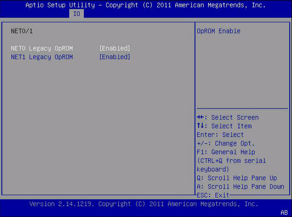 image:This figure shows the IO Net0 screen.