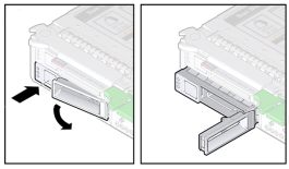 image:An illustration showing the HDD latch and lever mechanisms.