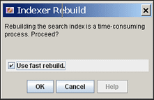 Surround text describes Indexer Rebuild screen.