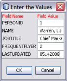 image:Figure shows the Enter the Values dialog box.