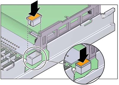 image:Figure shows the location to insert the ID PROM on the server module motherboard.
