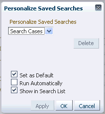 Create Saved Search page