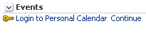 Before log into personal calendar with overlay enabled