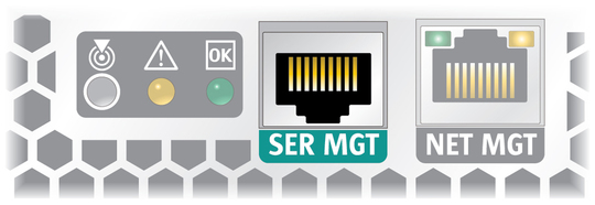 image:Figure showing how to connect the SER MGT port.