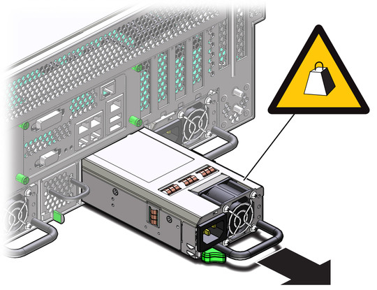 image:The illustration shows removing the power supply.