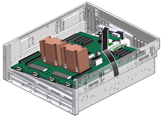 image:The illustration shows removing the motherboard.