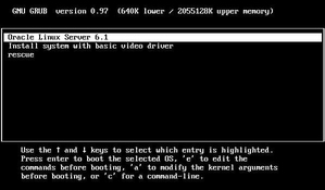 image:Oracle Linux 6.1 splash screen.