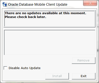Oracle Lite Software Update