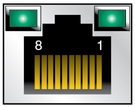 image:Figure showing Gigabit Ethernet port pin numbering.