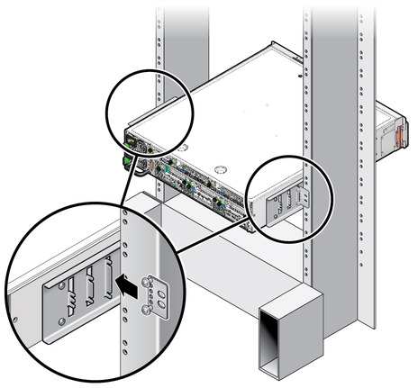 image:Figure showing how to install the rear plate to the side bracket.