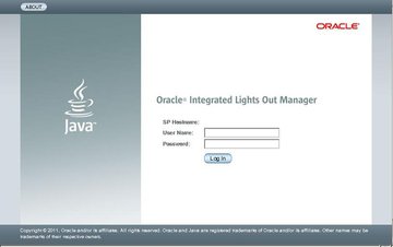 image:Graphic showing the Oracle ILOM Login screen.