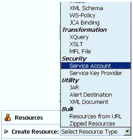 Service Account option