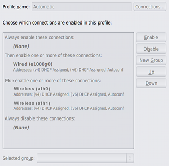 image:Graphic of the Network Profile view in the Network Preferences dialog.