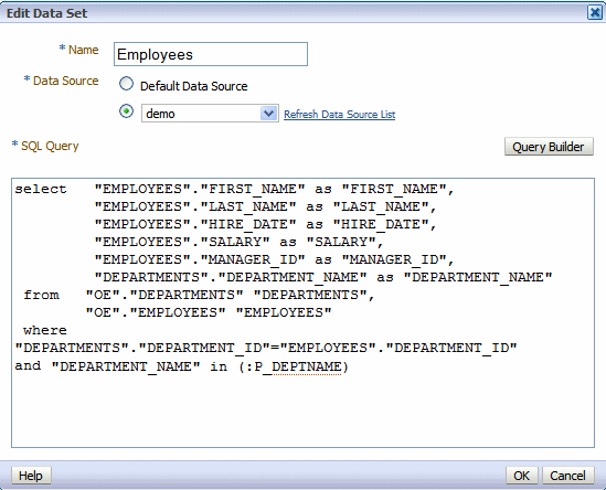 Editing the generated SQL query
