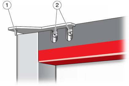 image:Figure shows details of the upper mounting bracket. 
