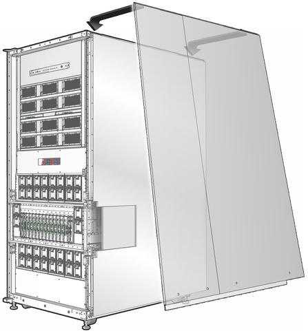 image:Figure shows the lower mounting bracket (cabinet front version). 