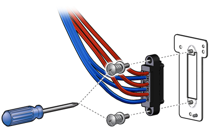 image:Figure shows removal of the bracket from the cable. 