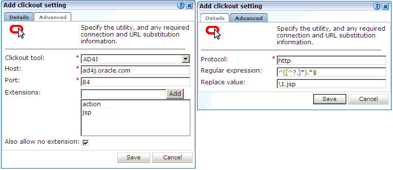 edit clickout settings