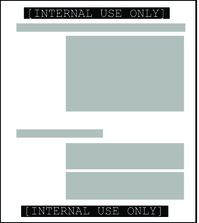 image:La ilustración muestra un ejemplo de página de carátula con la etiqueta impresa en la parte superior y en la parte inferior.