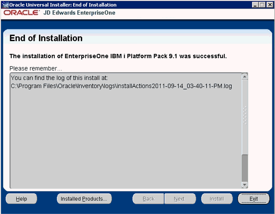Surrounding text describes ibm_end_of_install.gif.