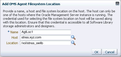 Add OMS Shared Filesystem Location