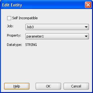 Incompatibility Edit Entity window