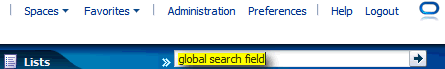 Global search field
