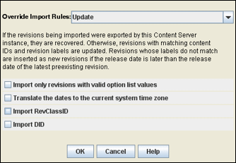 Surrounding text describes Edit Import Options screen