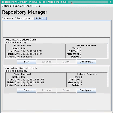 Surrounding text describes Repository Manager Indexer tab.