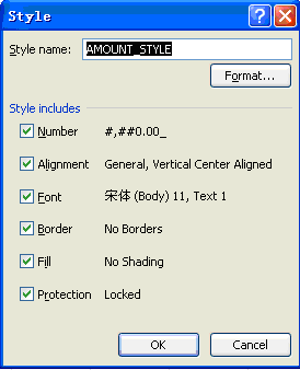 Selecting Format on the Style Dialog