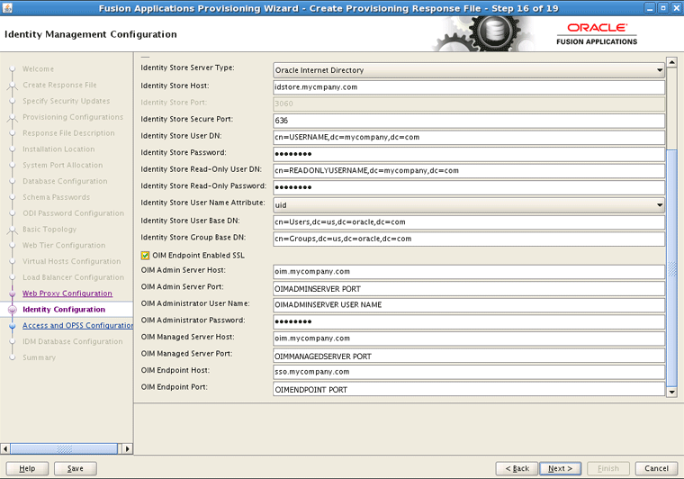Identity Management Configuration Screen (2)