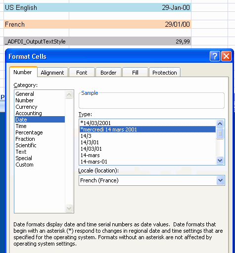 Date Formats in Excel
