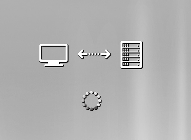 自動再接続アイコンが表示された Windows デスクトップのスナップショット。