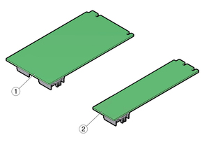image:An illustration showing fabric expansion module (FEM) single and double width assembly.