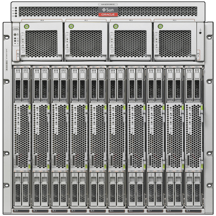 image:Illustration showing the Sun Netra 6000 modular system chassis front.