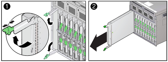 image:An illustration showing how to remove blade filler panels.